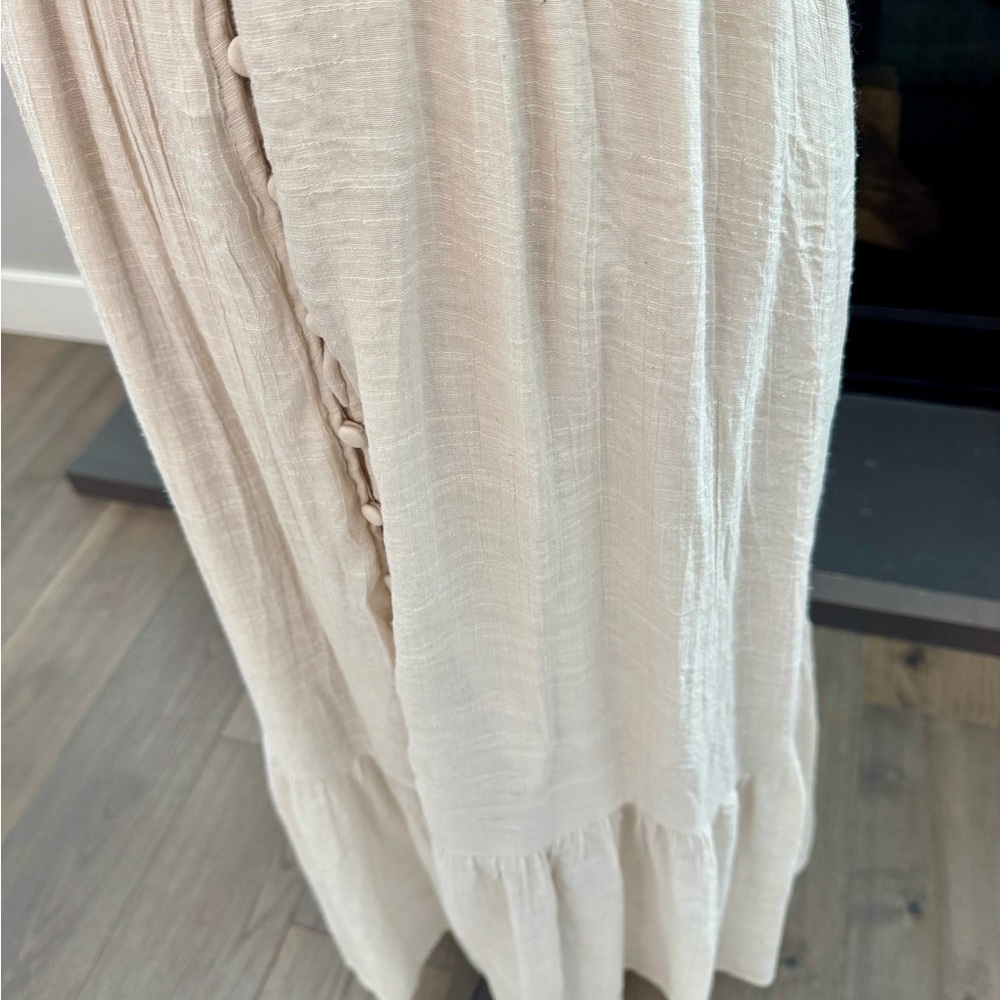 A. Calin Luxe Boho Embroidered Maxi Dress in Soft Cream – Size L - Picture 3 of 7